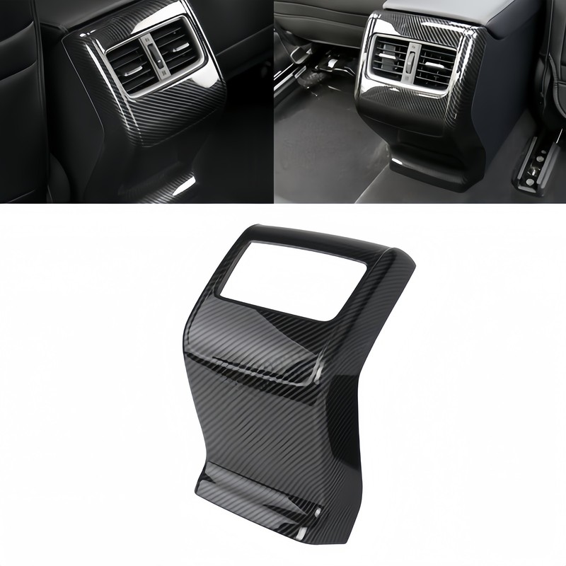 Carbon Fiber Look Rear Air Vent Outlet Overlay Trim For Honda Accord 2018-2022