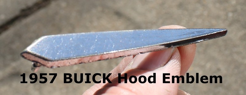 1957 Buick Front Hood Ornament Spear Emblem 1173351 OEM