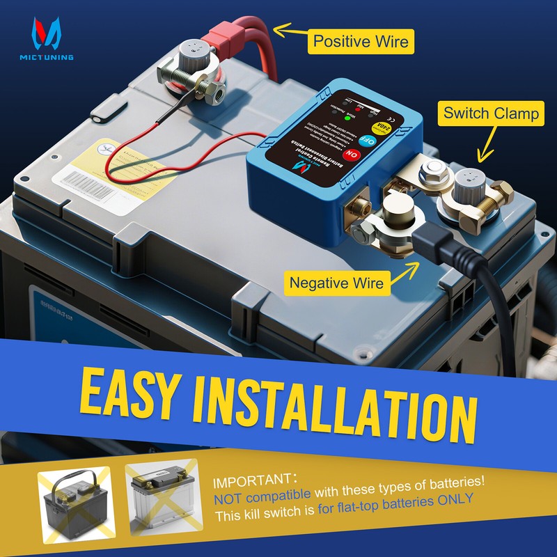 Automatic Shut Off Kill Switch For Car Remote Battery Disconnect Switch 12V 240A gallery