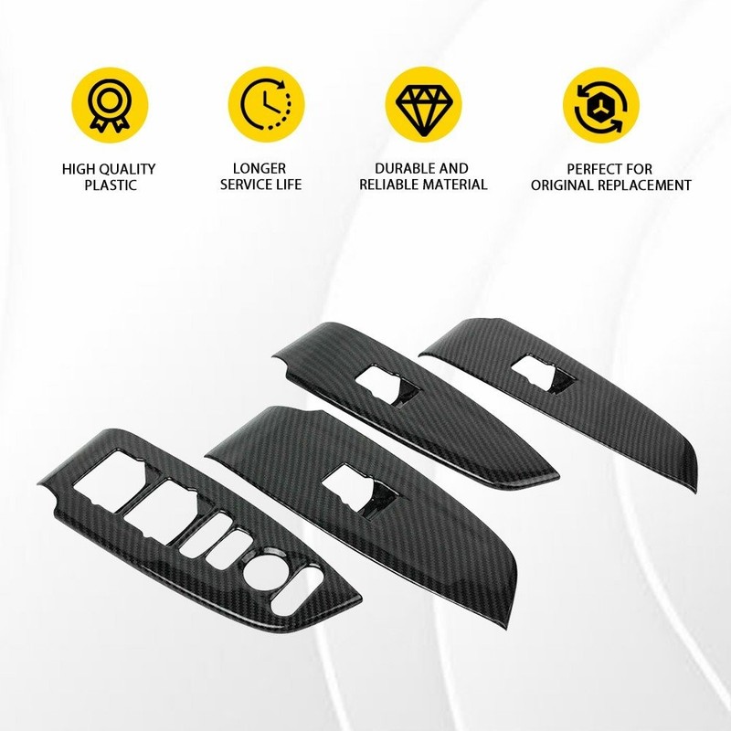 Carbon Fiber Look Window Control Switch Panel Covers For 2018-2022 Honda Accord gallery