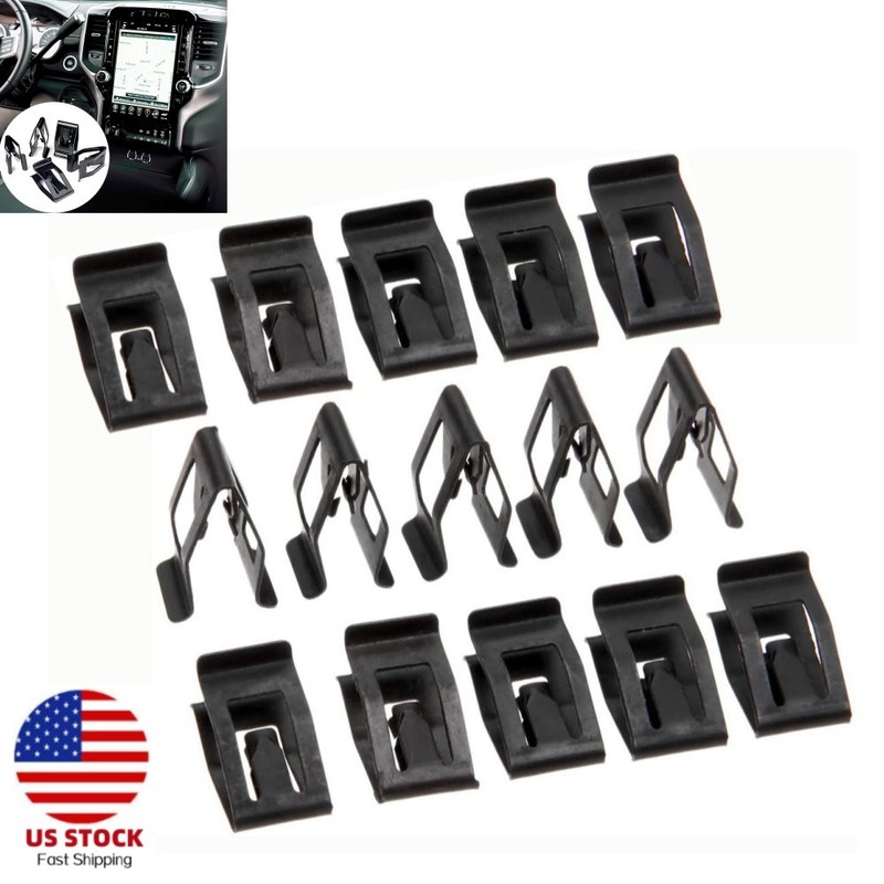 50PCS Automotive Dashboard Trim Clips Metal Car Front Console Dash Retainer Set