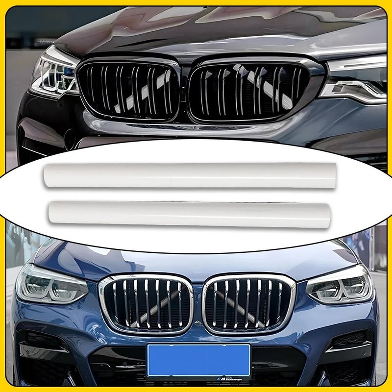 Grill Bar V Brace For BMW F31 F30 3 Series Front Grille Trim Strips Cover White gallery