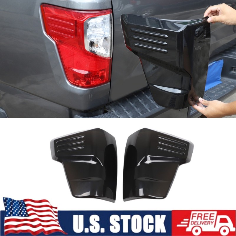 Smoked Black Tail Light Molding Cover Trim Accessories For Nissan TITAN 2016-23