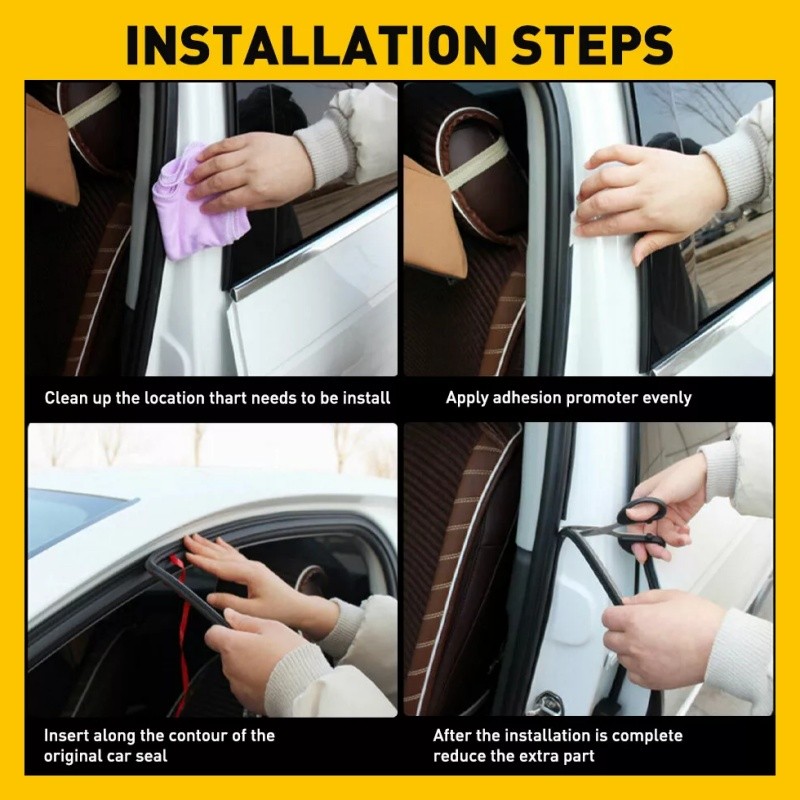 52Ft Car Door Edge Trim Molding Rubber Seal Strip Scratch Protector Guard Decor gallery