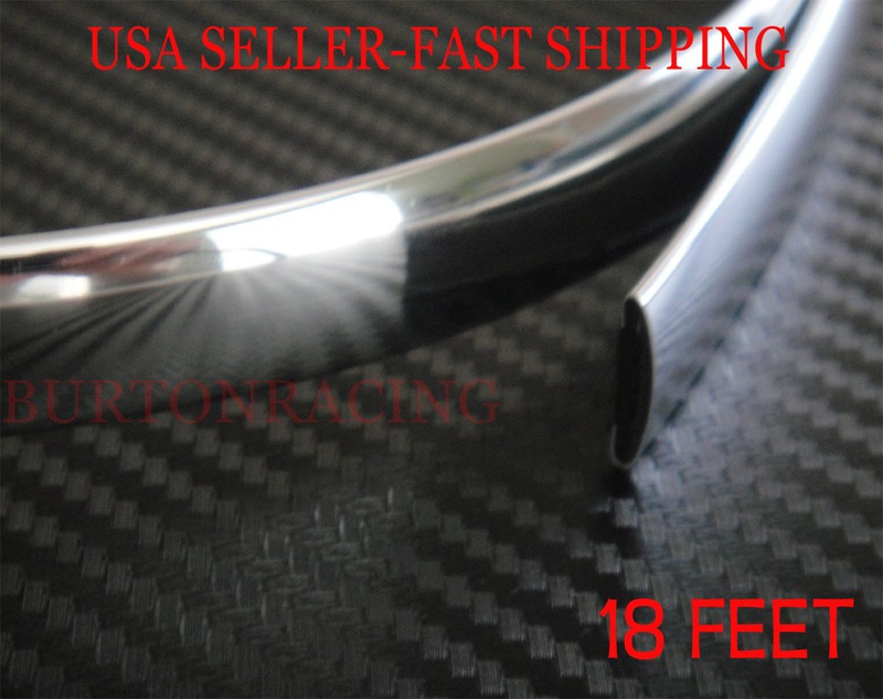 16mm x 18 Feet Chrome Trim Molding Strip Interior Exterior For HONDA TOYOTA FORD