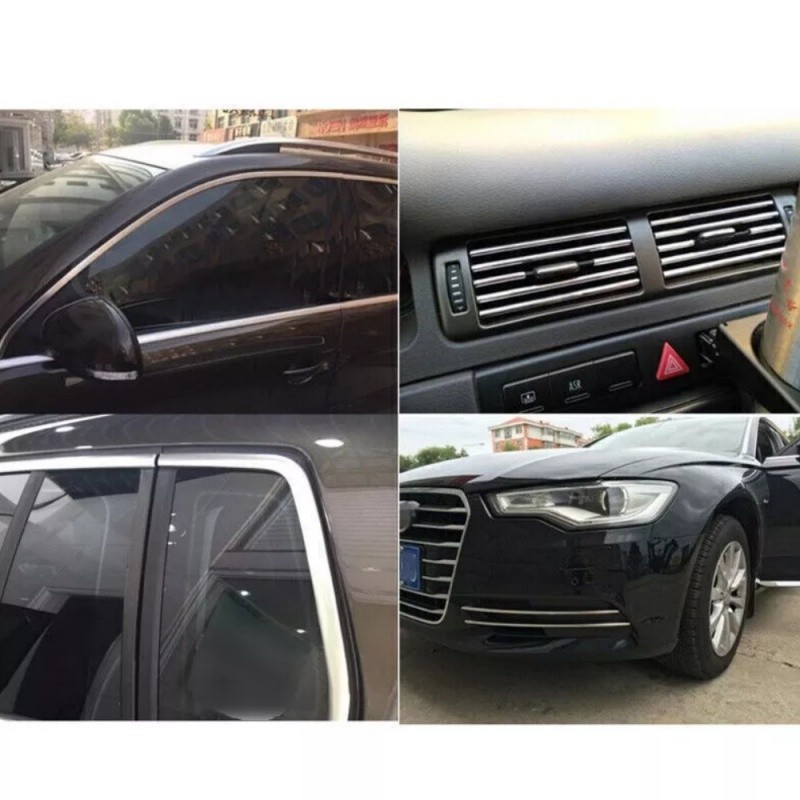 1/2"(12mm) 16.4ft Chrome Car SUV Side Window Door Body Chrome Trim Molding Strip gallery