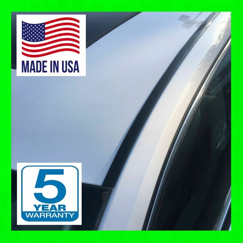 BLACK ROOF TOP TRIM MOLDING FOR 10 11 12 13 14 15 CHEVY CAMARO 2PC 5YR WRNTY