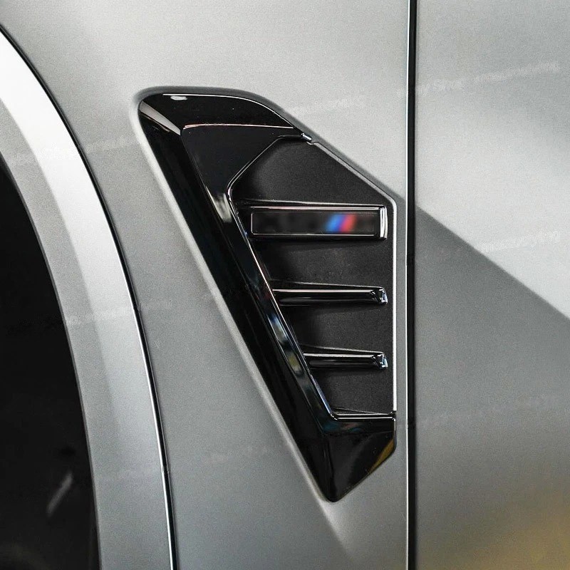 For BMW X5 Series 2024 2025 2026 Glossy Black M Side Air Vent Fender Grille Trim