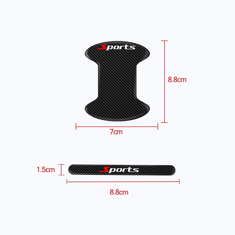 Black Invisible Car Door Handle Films Scratch Protector Sticker Car Accessories gallery
