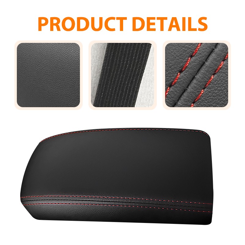 For 2014-2018 Toyota Corolla Black Interior Armrest Box PU Leather Pad Cover NEW gallery