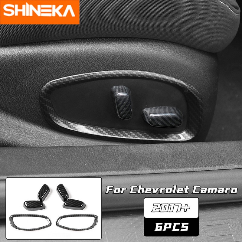 2pcs Seat Adjust Switch Button Ring Cover Trim For Chevrolet Camaro 2017+ Carbon gallery