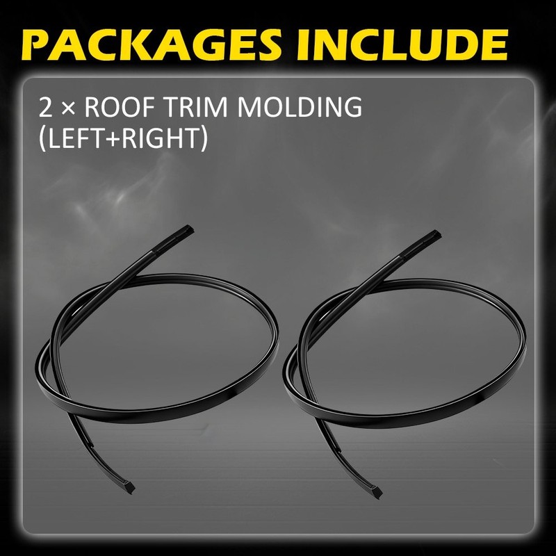 Roof Drip Molding Trim Left + Right Side For 2013-2018 Nissan Sentra Outer 2-20x gallery