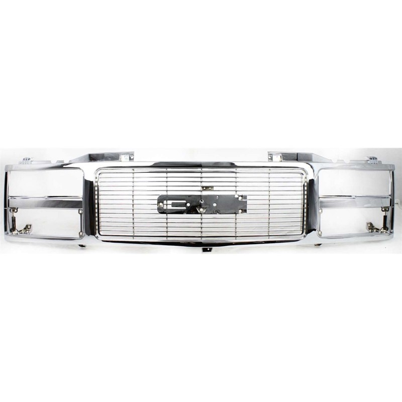 Grille For 88-99 GMC K1500 C1500 Chrome Plastic