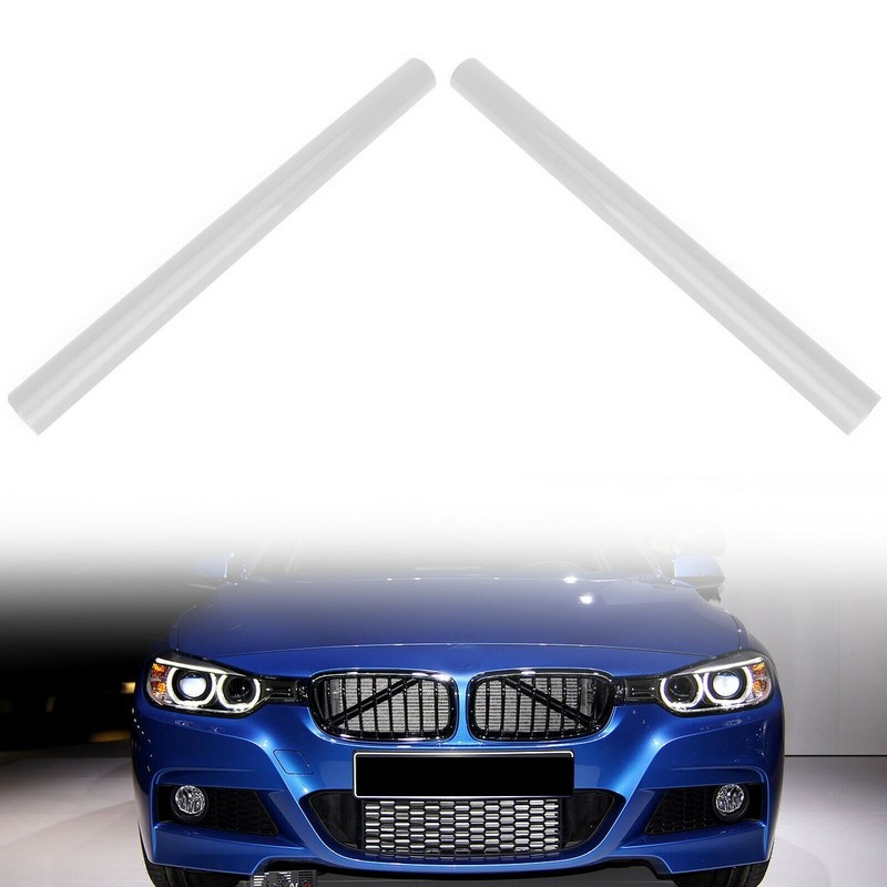 Front Grille Trim Strips ABS 34CM New Support 2*Grille Trim Strips V-Brace White