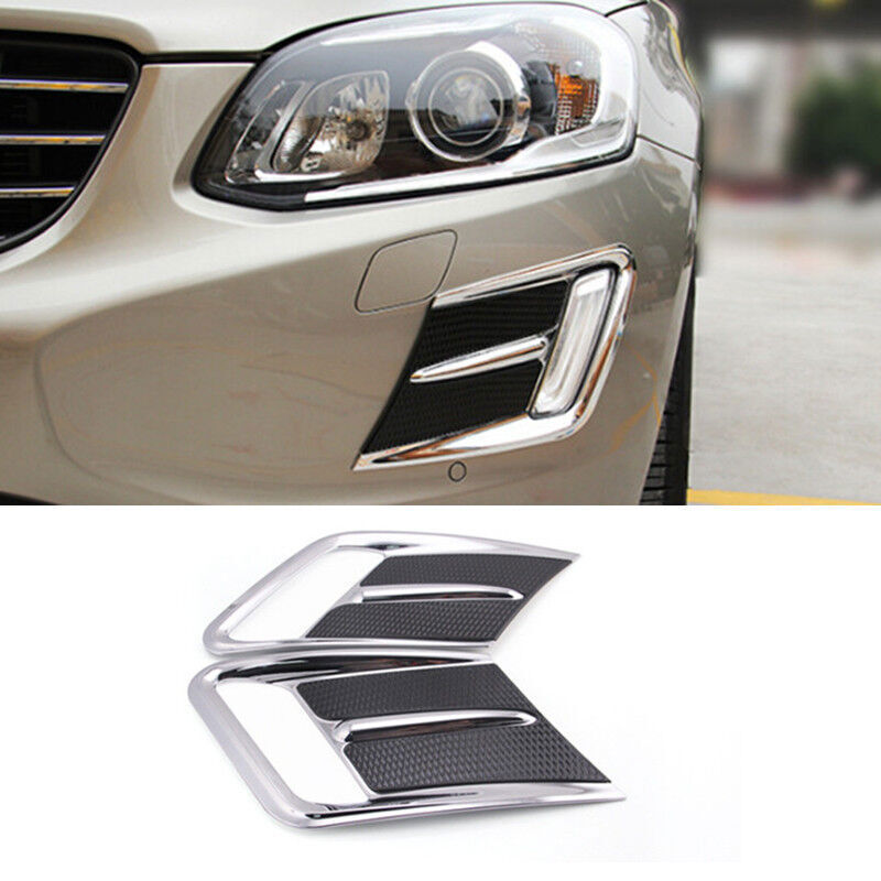 Car Front Fog Lamp Frame Decorative Cover Trim For Volvo XC60 2014-2017