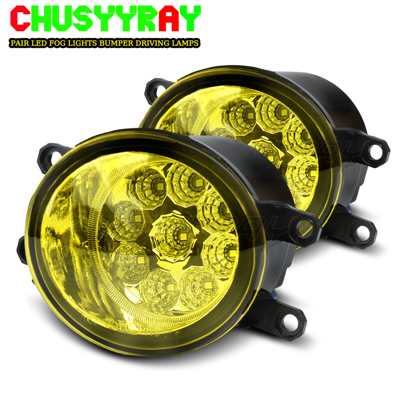 Pair LED Fog Lights Bumper Driving Lamps Bulb For TOYOTA SIENNA 2011-2020 3200K