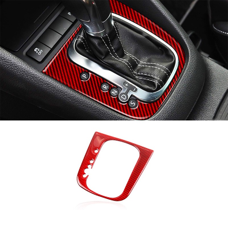 13Pcs For VW Golf 6 MK6 GTI 2008-2012 Red Carbon Fiber Full Set Interior Cover gallery
