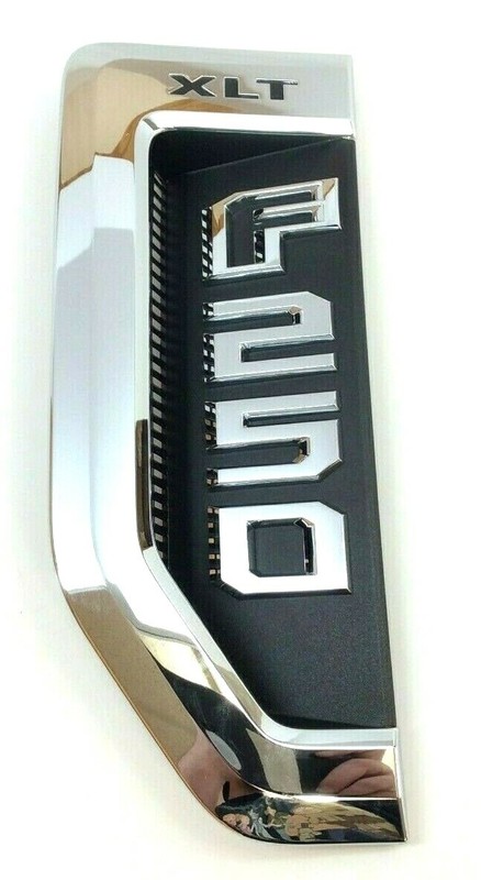 2017-2020 Ford F-250 Super Duty XLT Fender Vent Emblem black and chrome OEM