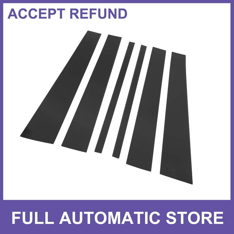 Door Pillar Window Trim Sticker SIX Custom for Ford Expedition 97-16 Black
