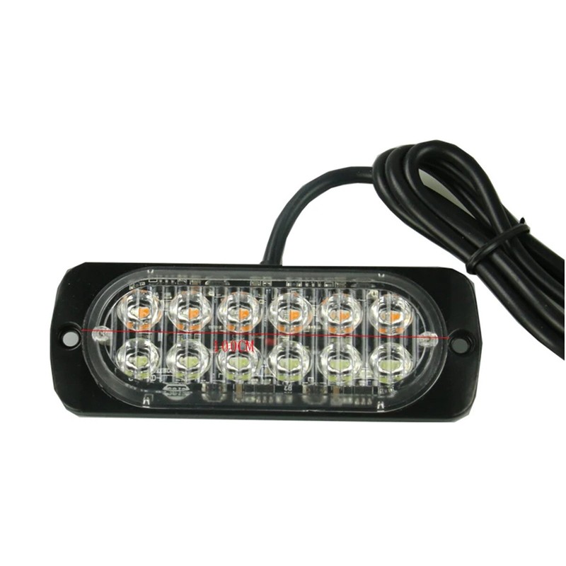 Car LED Warning Emergency Light Strobo Lamp Waterproof 36W Strobe White Yellow gallery