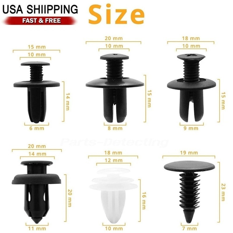 100X✅Bumper Fastener Clips Auto Car Hole Plastic Rivets Retainer✅Fender Push Pin gallery
