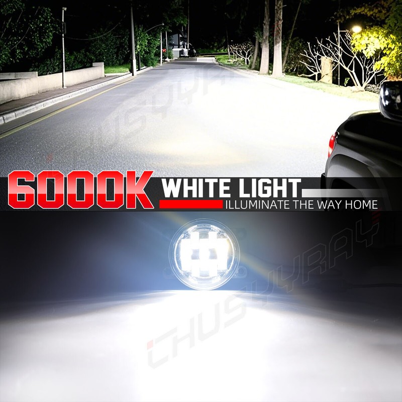 Pair LED Fog Light Driving Lamp Front Bumper Accessories Driver&Passenger Side gallery