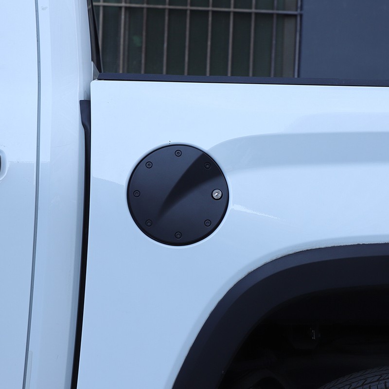 Fuel Gas Tank Cap Cover Trim w/ Lock & Key For Toyota Tundra 2022-2024 Aluminum gallery
