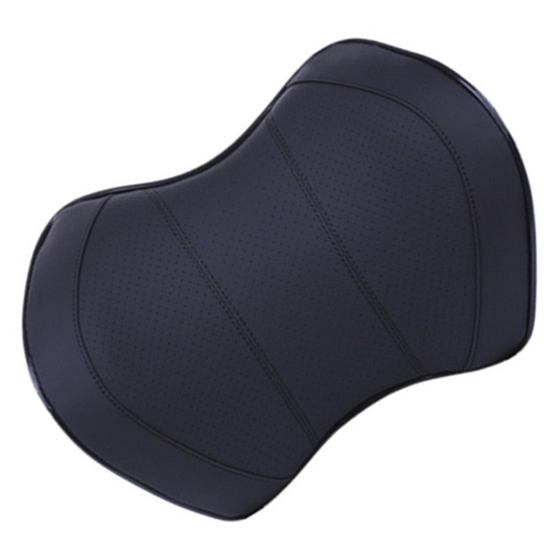 Car Seat Headrest Pad Leather Neck Pillow Memory Foam Head Rest Support Cushion