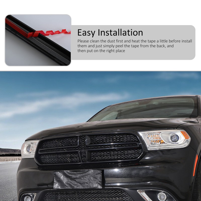 4x Black Front Grill Grille Inserts Cover Trim Bezel For Dodge Durango 2011-2020 gallery