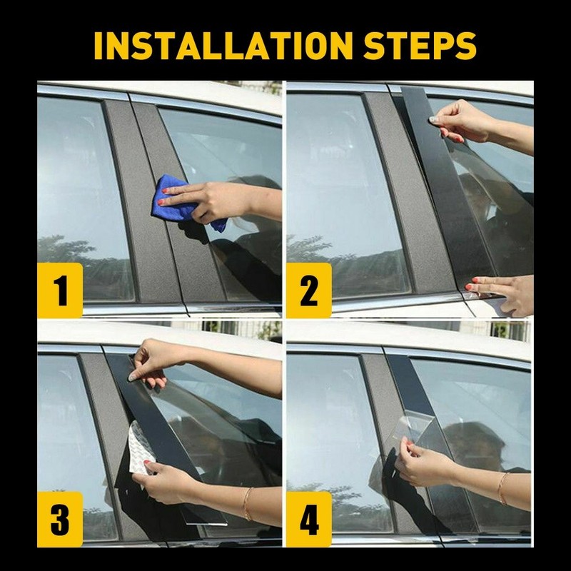 8 Black Pillar For Posts 2013-2018 Nissan Altima Door Trim Cover Car Accessories gallery