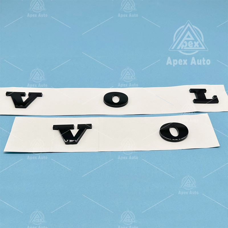Raised Rear Trunk Lid Badge For Volvo Letter Nameplate Emblem Sport Gloss Black gallery