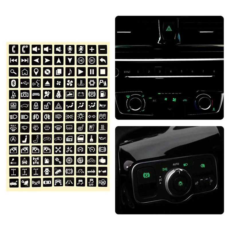 Universal Luminous Car Interior Panel Button Switch Decal Sticker Accessories gallery