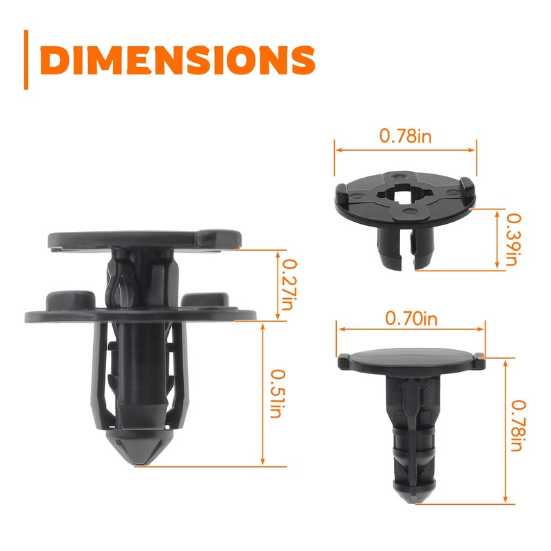 For Nissan Maxima 300ZX 300Z Rivet Mud Flap Bumper Fender Fastener Clips 20pcs gallery