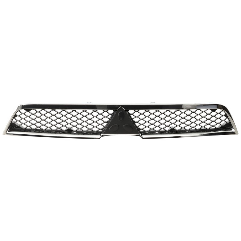 Grille For 2008-2012 2014-2015 Mitsubishi Lancer Chrome Shell w/ Black Insert