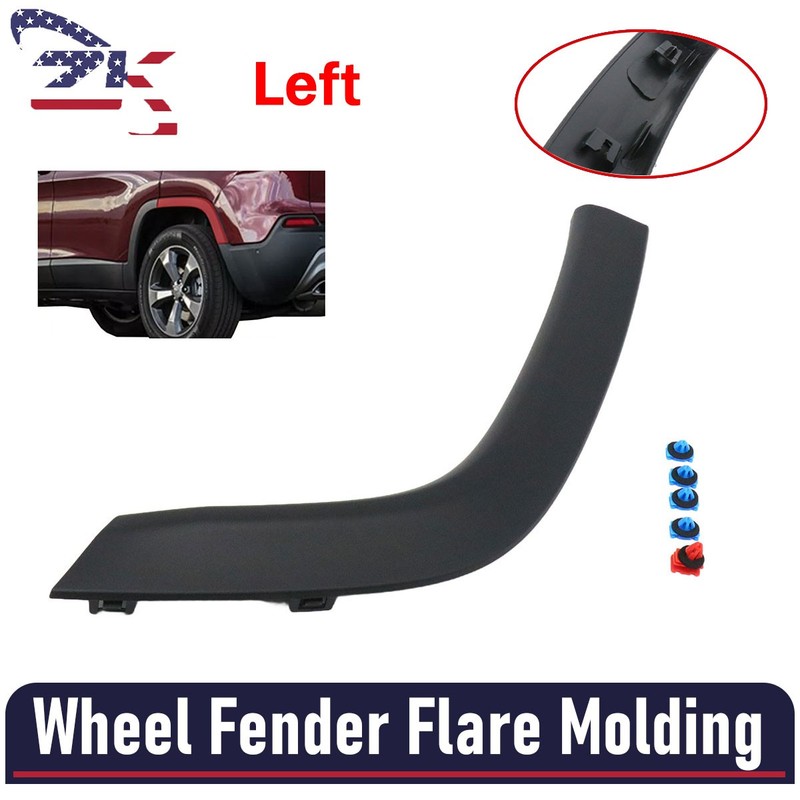Wheel Opening Molding Fender Flare For 2017-2025 Jeep Compass Rear Left Side