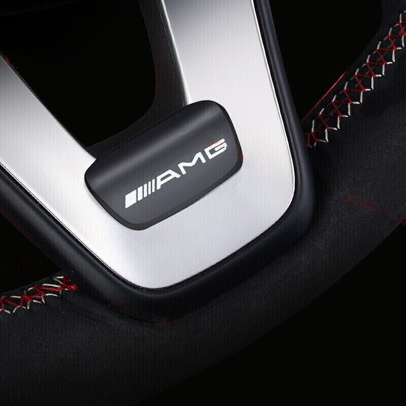 Black Steering Wheel Emblem Decal Sticker Badge Decor Logo for AMG