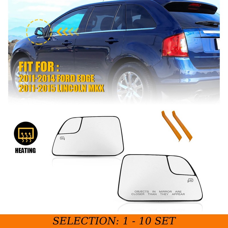 2-20x For 2011-14 Ford Edge Lincoln MKX Mirror Glass Heated Left+Right W/Backing