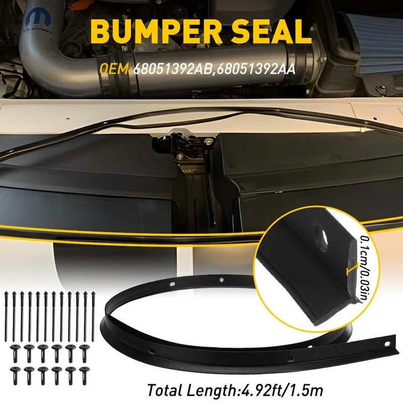 Front Hood Bumper Rivets Fit for Weatherstrip Seal and 2008-21 Dodge Challenger