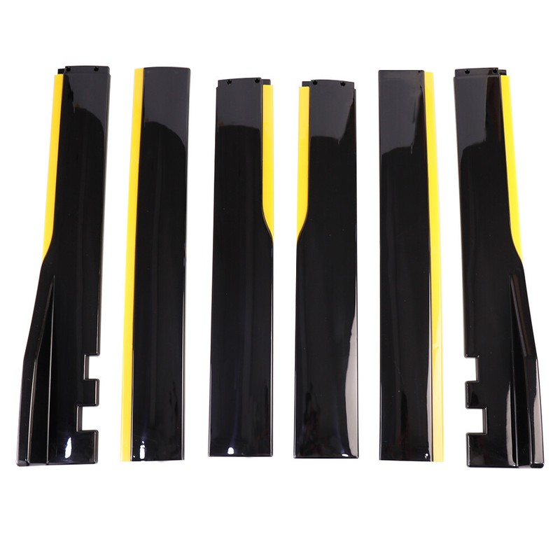 For Volkswagen Golf MK5 6 MK7 86" Side Skirt Extension Rocker Panel Black Yellow gallery