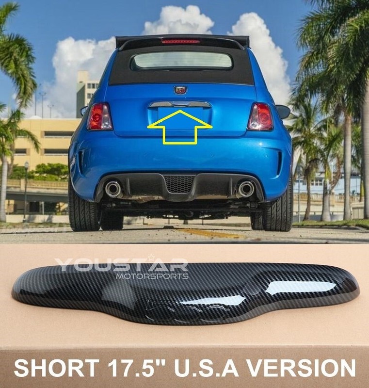 USA VERSION for FIAT ABARTH Carbon Look Tailgate Trunk Handle Cover 500 595 695