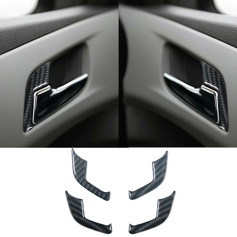 4Pcs Carbon Fiber Interior Door Handle Cover Trim For Chevrolet Sonic 2012-2016
