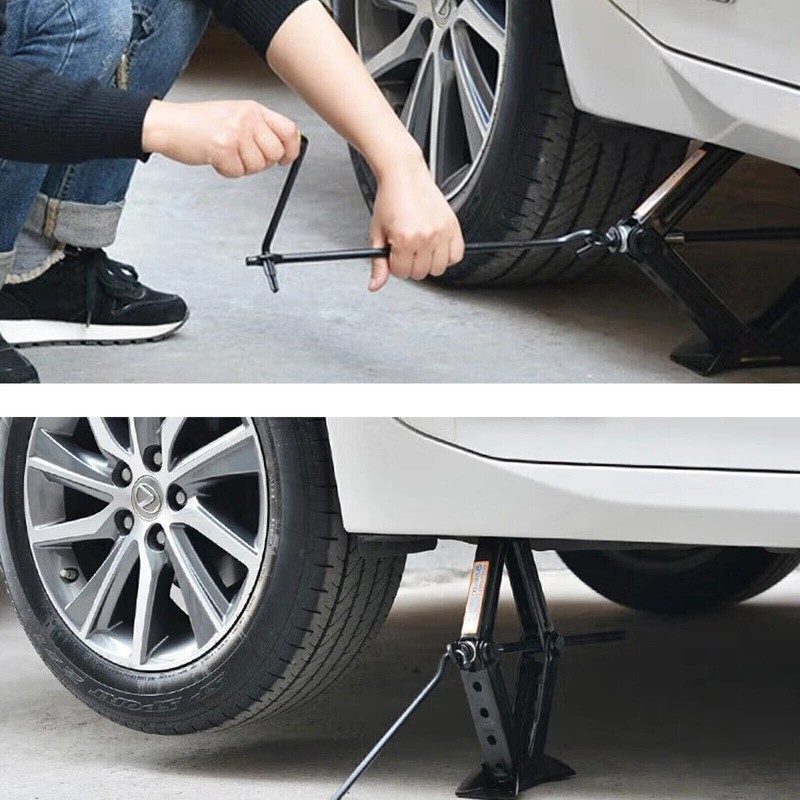 2 Ton Scissor Jack Car SUV Garage Tire Wheel Lug Handle Crank / Wrench Tool Kit gallery