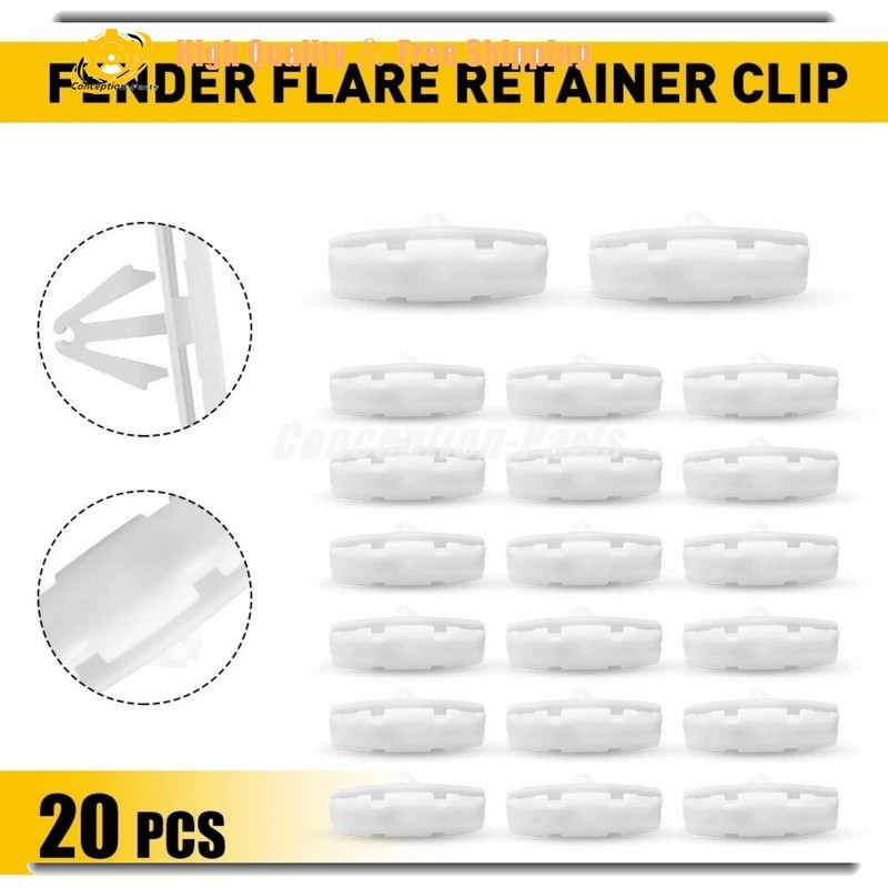 20Pcs For Jeep Wrangler Gladiator 2020-2026 Ram 1500 Fender Flare Retainer Clips gallery