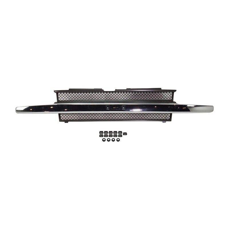 Grille Assembly For 2002-2005 Chevy Trailblazer chrome center & emblem provision