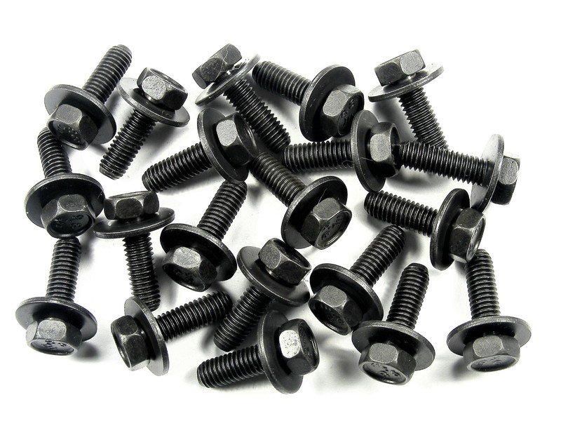 HONDA ACURA Body Bolts- M6-1.0 x 20mm Long- 10mm Hex- 17mm Washer- 20 bolts #171 gallery