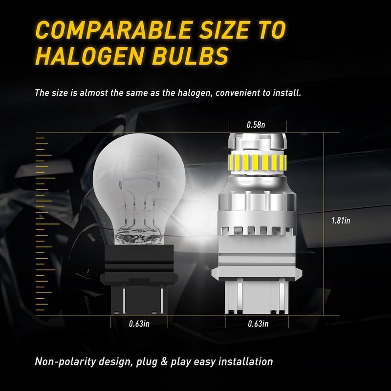 2-20X AUXITO LED 3157 3156 3056 White Brake Tail Parking Turn Signal Light Bulb gallery