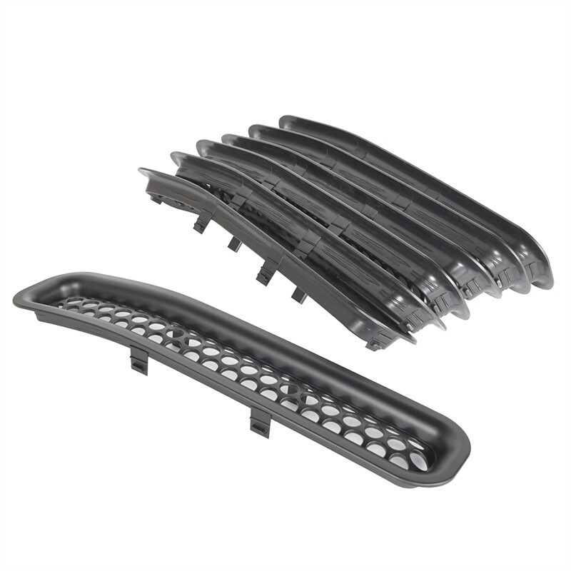 FIT JEEP WRANGLER TJ 1997-2006 MATTE GRILL MESH INSERT + HEADLIGHT ROUND BEZEL gallery
