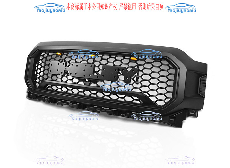 Fits For Ford F-150 F150 2021-2023 ABS Black With LED Light Front Grille 1pcs gallery