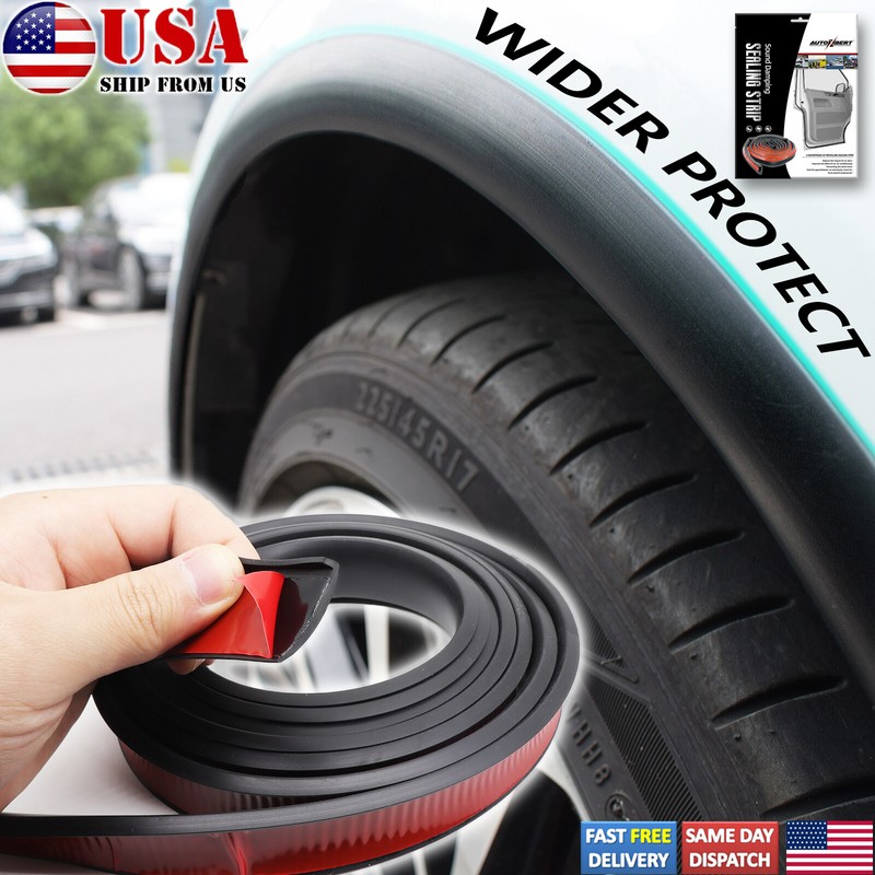 Fender Flares 10′ Car Wheel Eyebrow Arch Extension Protector Moulding Trim Strip
