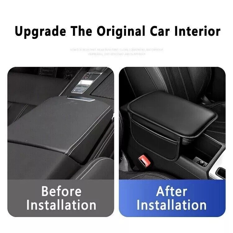 Car Memory Foam Leather Armrest Cushion Cover Center Console Box Pad for Toyota gallery